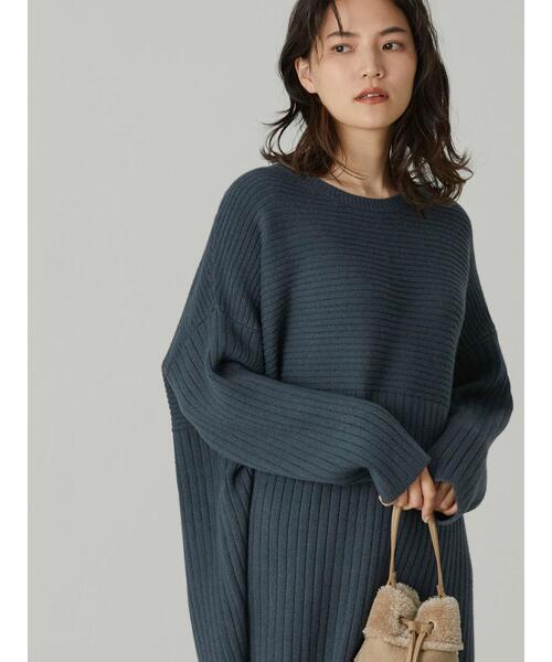AMERICAN HOLIC(アメリカンホリック)の「リブ違いニットチュニック(ニット/セーター・レディース・ブラック/ブルー/モカ・FREE)」の22枚目の写真