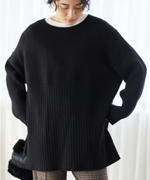 AMERICAN HOLIC | リブ違いニットチュニック(ニット/セーター)