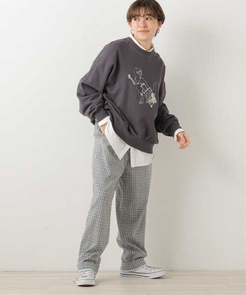 DOUBLE NAME（ダブルネーム）の「オリジナル先染めチェックゆるテーパードパンツ（その他パンツ・レディース・ブラック/ベージュ/パープル・FREE）」の8枚目の写真