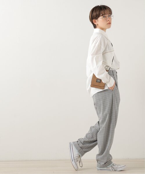 DOUBLE NAME（ダブルネーム）の「オリジナル先染めチェックゆるテーパードパンツ（その他パンツ・レディース・ブラック/ベージュ/パープル・FREE）」の10枚目の写真