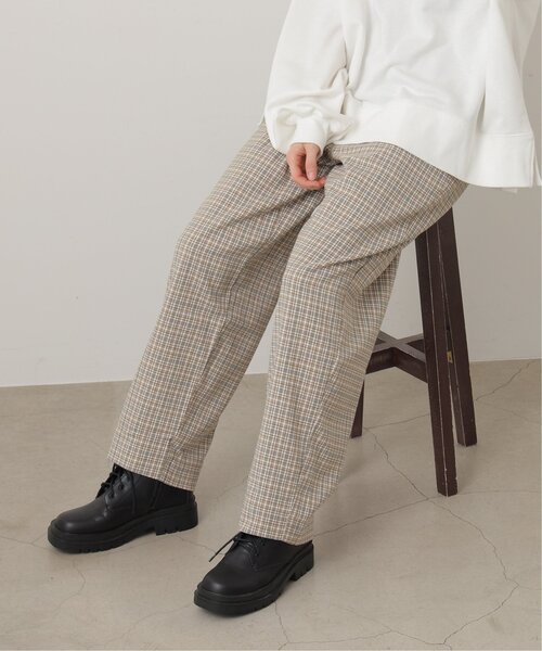 DOUBLE NAME（ダブルネーム）の「オリジナル先染めチェックゆるテーパードパンツ（その他パンツ・レディース・ブラック/ベージュ/パープル・FREE）」の11枚目の写真