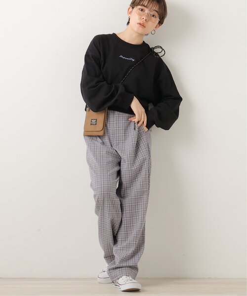 DOUBLE NAME（ダブルネーム）の「オリジナル先染めチェックゆるテーパードパンツ（その他パンツ・レディース・ブラック/ベージュ/パープル・FREE）」の18枚目の写真