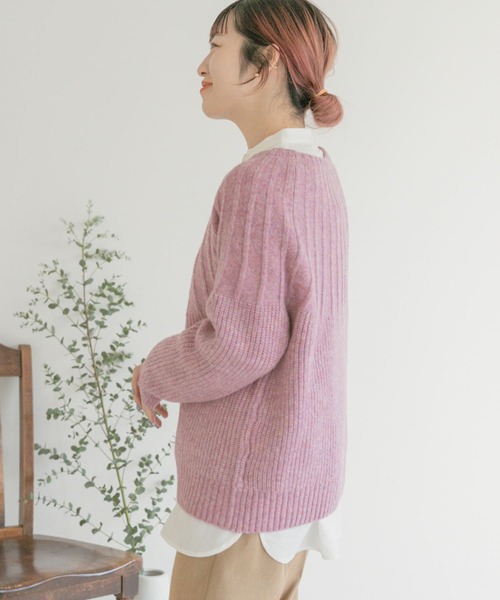 ITEMS URBANRESEARCH(アイテムズ アーバンリサーチ)の「ハイネックニット(ニット/セーター・レディース・ピンク/アイボリー/ミント・FREE)」の8枚目の写真