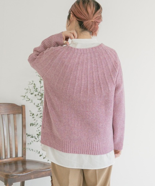 ITEMS URBANRESEARCH(アイテムズ アーバンリサーチ)の「ハイネックニット(ニット/セーター・レディース・ピンク/アイボリー/ミント・FREE)」の10枚目の写真