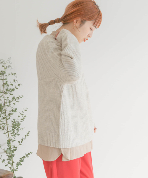 ITEMS URBANRESEARCH(アイテムズ アーバンリサーチ)の「ハイネックニット(ニット/セーター・レディース・ピンク/アイボリー/ミント・FREE)」の11枚目の写真