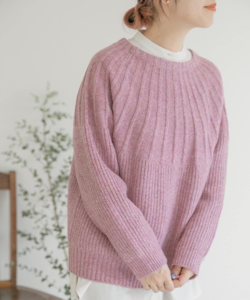 ITEMS URBANRESEARCH(アイテムズ アーバンリサーチ)の「ハイネックニット(ニット/セーター・レディース・ピンク/アイボリー/ミント・FREE)」の12枚目の写真