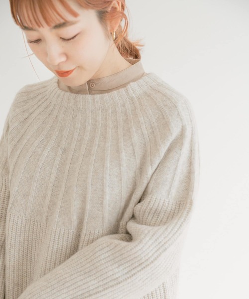ITEMS URBANRESEARCH(アイテムズ アーバンリサーチ)の「ハイネックニット(ニット/セーター・レディース・ピンク/アイボリー/ミント・FREE)」の13枚目の写真