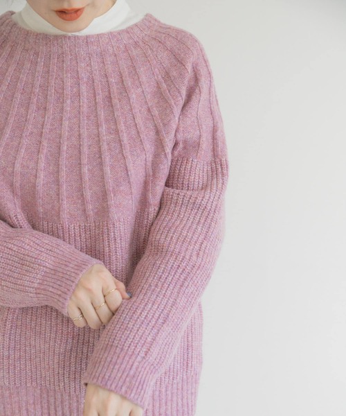 ITEMS URBANRESEARCH(アイテムズ アーバンリサーチ)の「ハイネックニット(ニット/セーター・レディース・ピンク/アイボリー/ミント・FREE)」の14枚目の写真