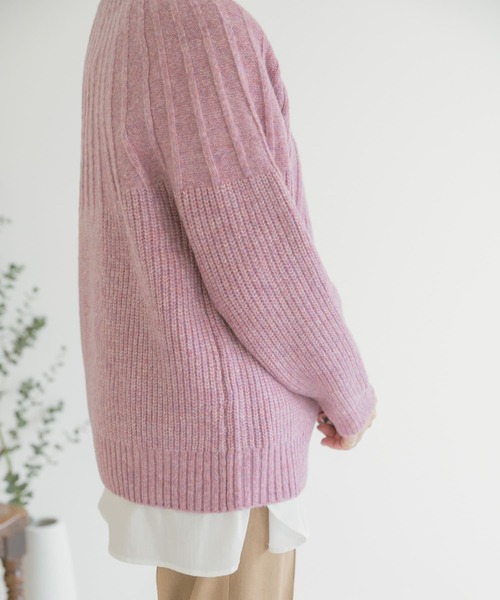 ITEMS URBANRESEARCH(アイテムズ アーバンリサーチ)の「ハイネックニット(ニット/セーター・レディース・ピンク/アイボリー/ミント・FREE)」の18枚目の写真