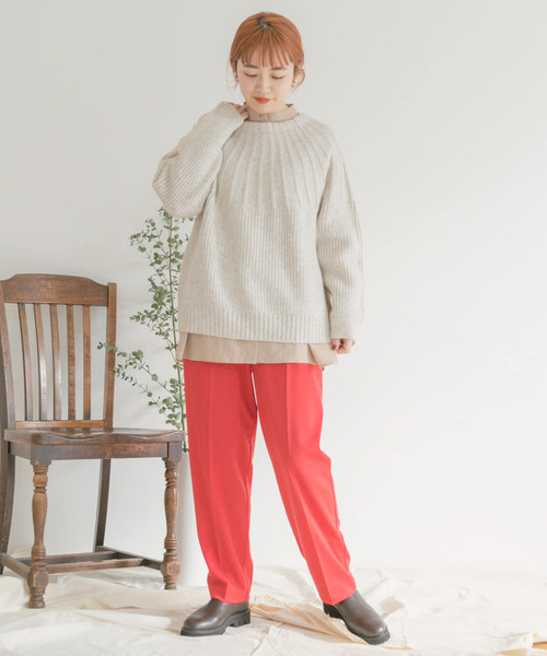 ITEMS URBANRESEARCH(アイテムズ アーバンリサーチ)の「ハイネックニット(ニット/セーター・レディース・ピンク/アイボリー/ミント・FREE)」の21枚目の写真
