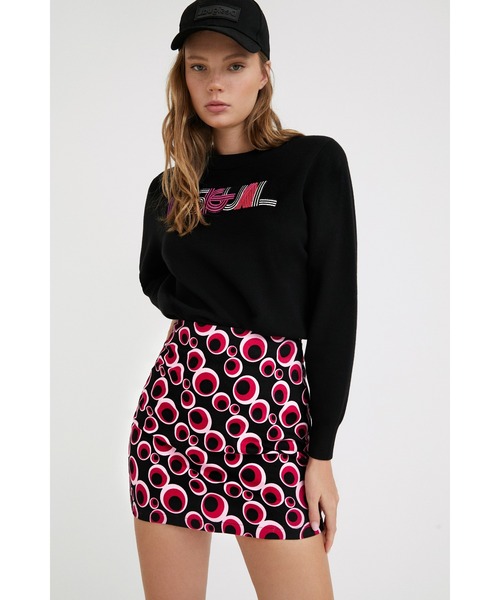 Desigual(デシグアル)の「丸模様 スリムミニスカート ROXANA(スカート・レディース・ブラック・S/M/XS/L/XL)」の6枚目の写真