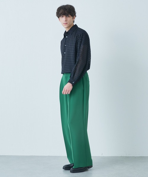Lui's(ルイス)の「ジャガードシアーボリュームシャツ(シャツ/ブラウス・メンズ・ホワイト/ブラック・SMALL/MEDIUM)」の18枚目の写真