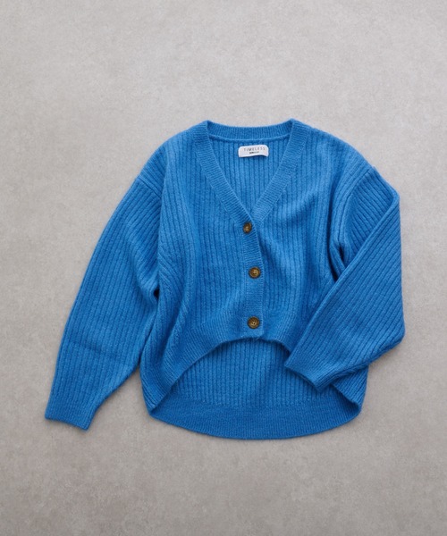 BONbazaar（ボンバザール）の「カラーニットカーデ（カーディガン/ボレロ・レディース・オレンジ/ブルー/グリーン/アイボリー・FREE）」の3枚目の写真