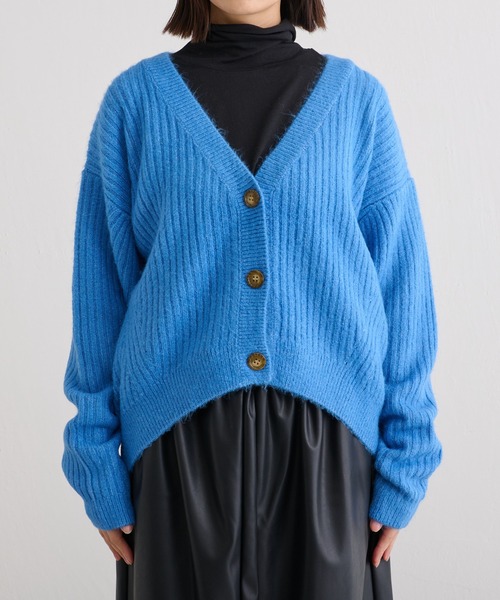 BONbazaar（ボンバザール）の「カラーニットカーデ（カーディガン/ボレロ・レディース・オレンジ/ブルー/グリーン/アイボリー・FREE）」の15枚目の写真