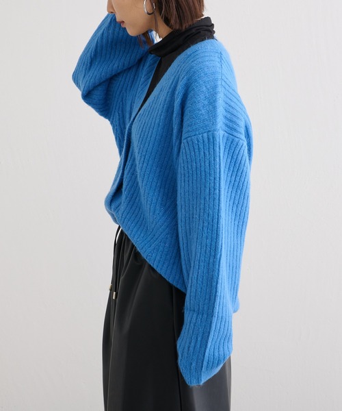 BONbazaar（ボンバザール）の「カラーニットカーデ（カーディガン/ボレロ・レディース・オレンジ/ブルー/グリーン/アイボリー・FREE）」の21枚目の写真