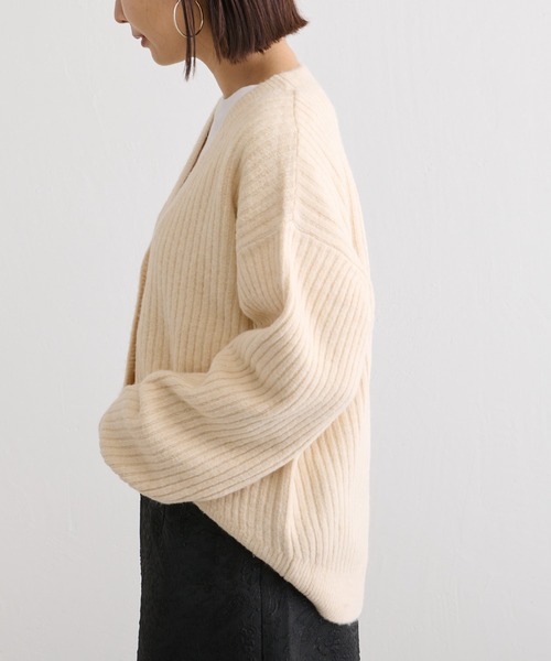 BONbazaar（ボンバザール）の「カラーニットカーデ（カーディガン/ボレロ・レディース・オレンジ/ブルー/グリーン/アイボリー・FREE）」の6枚目の写真