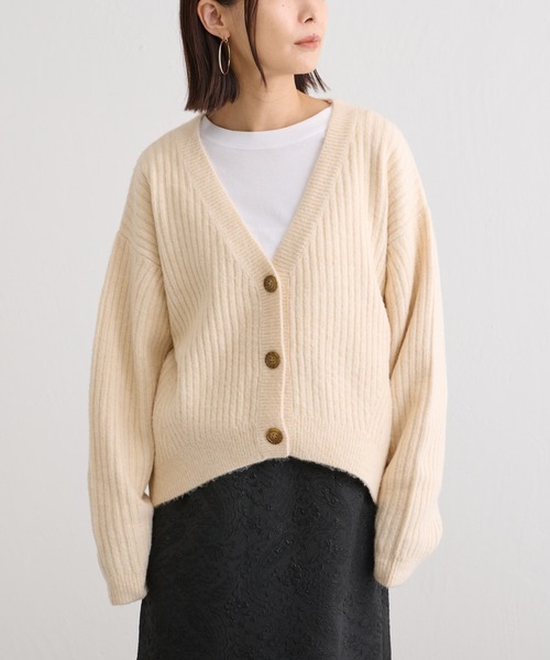 BONbazaar（ボンバザール）の「カラーニットカーデ（カーディガン/ボレロ・レディース・オレンジ/ブルー/グリーン/アイボリー・FREE）」の9枚目の写真