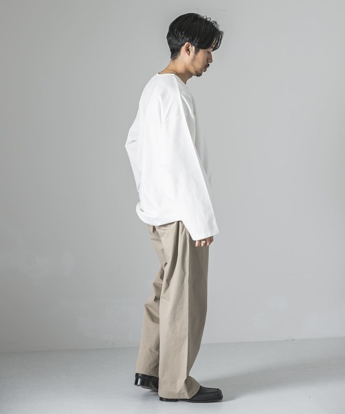 URBAN RESEARCH（アーバンリサーチ）の「オーガニックコットンスリーピングシャツ（Tシャツ/カットソー・メンズ・オフホワイト/ブラック系その他/グリーン系その他・MEDIUM/LARGE）」の7枚目の写真