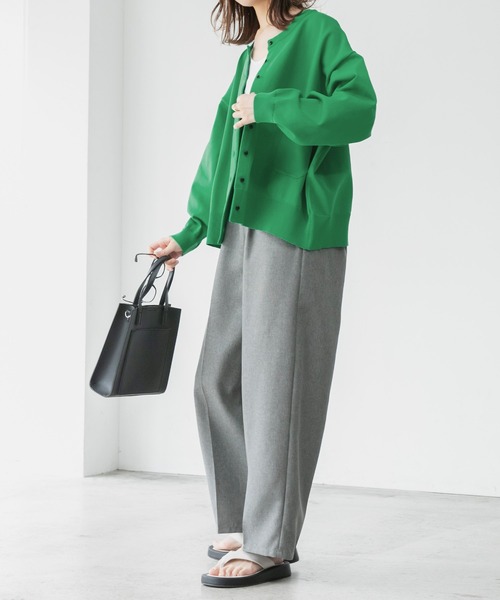 BONLECILL(ボンルシール)の「クルーネック ポケット付きオーバーサイズカーディガン(カーディガン/ボレロ・レディース・ブラック/ピンク/ブルー/グリーン/アイボリー/レッド/ブラック系その他・FREE)」の20枚目の写真