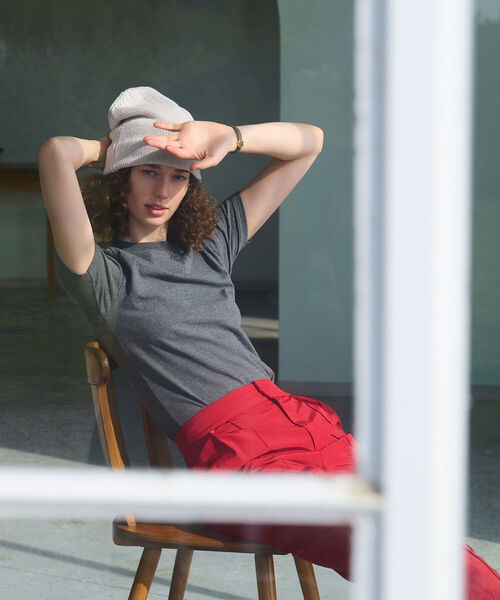 Demi-Luxe BEAMS（デミルクス ビームス）の「AK＋1 / コットン ニットキャップ（ニットキャップ/ビーニー・レディース・ライトグレー/ネイビー/グリーン/チャコールグレー・ONE SIZE）」の3枚目の写真