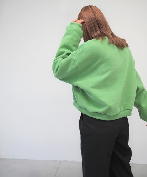 CANAL JEAN（キャナルジーン）の「El mar(エルマール) "WEST COAST"裏起毛トレーナー（スウェット・レディース・ヘザーグレー/イエロー/グリーン・ONE SIZE）」の10枚目の写真