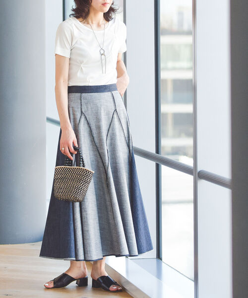 RBS（アールビーエス）の「RBS / ランダム タック ハーフスリーブ Tシャツ（Tシャツ/カットソー・レディース・ホワイト/ブラック/グリーン系その他2・ONE SIZE）」の13枚目の写真