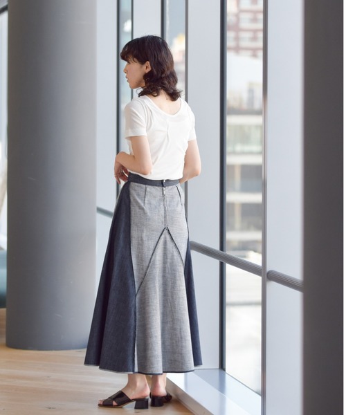 RBS（アールビーエス）の「RBS / ランダム タック ハーフスリーブ Tシャツ（Tシャツ/カットソー・レディース・ホワイト/ブラック/グリーン系その他2・ONE SIZE）」の11枚目の写真