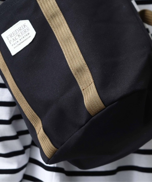 FREDRIK PACKERS(フレドリックパッカーズ)の「FREDRIK PACKERS / フレドリック パッカーズ ドローストリングトート RED DRAW STRING TOTE(トートバッグ・レディース・ナチュラル/ブラック・FREE)」の8枚目の写真