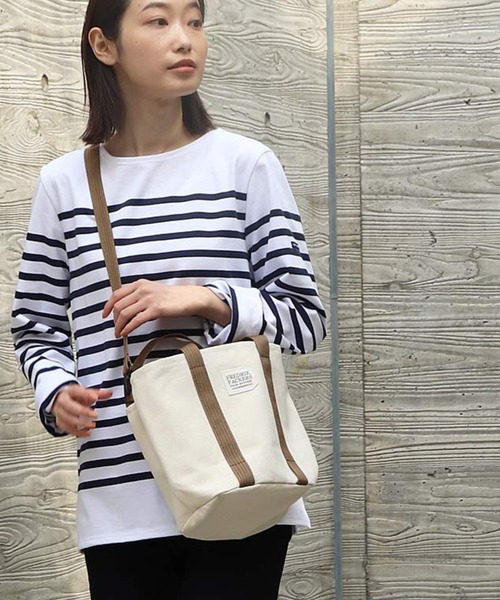FREDRIK PACKERS(フレドリックパッカーズ)の「FREDRIK PACKERS / フレドリック パッカーズ ドローストリングトート RED DRAW STRING TOTE(トートバッグ・レディース・ナチュラル/ブラック・FREE)」の13枚目の写真
