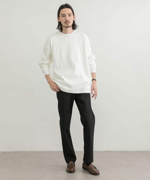 URBAN RESEARCH（アーバンリサーチ）の「『XLサイズあり』リラックス度詰めワッフルロングスリーブ（Tシャツ/カットソー・メンズ・ホワイト/チャコールグレー/グレー/ベージュ系その他・LARGE/MEDIUM/X-LARGE/SMALL）」の7枚目の写真