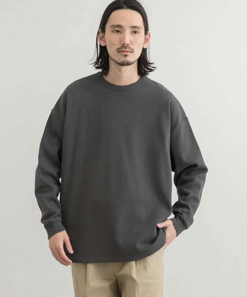 URBAN RESEARCH（アーバンリサーチ）の「『XLサイズあり』リラックス度詰めワッフルロングスリーブ（Tシャツ/カットソー・メンズ・ホワイト/チャコールグレー/グレー/ベージュ系その他・LARGE/MEDIUM/X-LARGE/SMALL）」の17枚目の写真