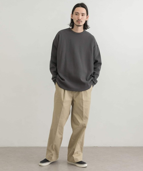 URBAN RESEARCH（アーバンリサーチ）の「『XLサイズあり』リラックス度詰めワッフルロングスリーブ（Tシャツ/カットソー・メンズ・ホワイト/チャコールグレー/グレー/ベージュ系その他・LARGE/MEDIUM/X-LARGE/SMALL）」の19枚目の写真