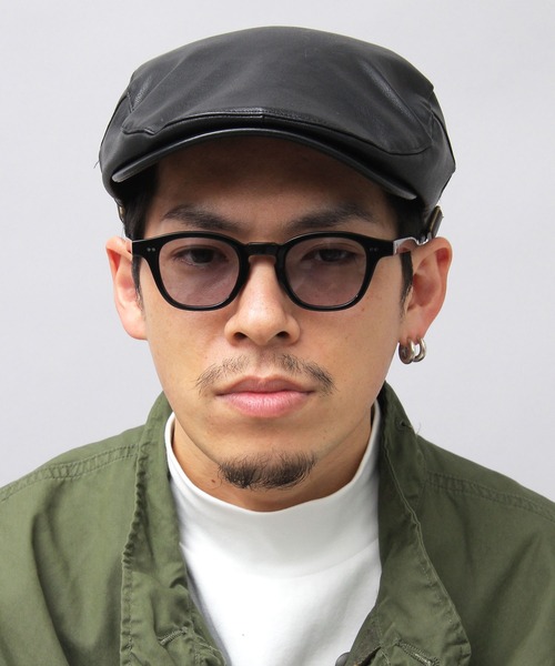 Ruben(ルーベン)の「フェイクレザー ハンチング帽(ハンチング/ベレー帽・メンズ・ブラック・FREE)」の4枚目の写真
