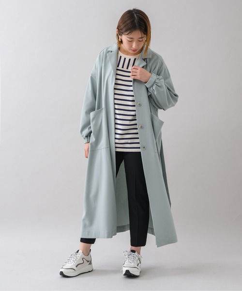 KATHARINE ROSS（キャサリンロス）の「【KATHARINE ROSS】カラーライトトレンチ（トレンチコート・レディース・ピンク/アイボリー/ミント・MEDIUM）」の2枚目の写真