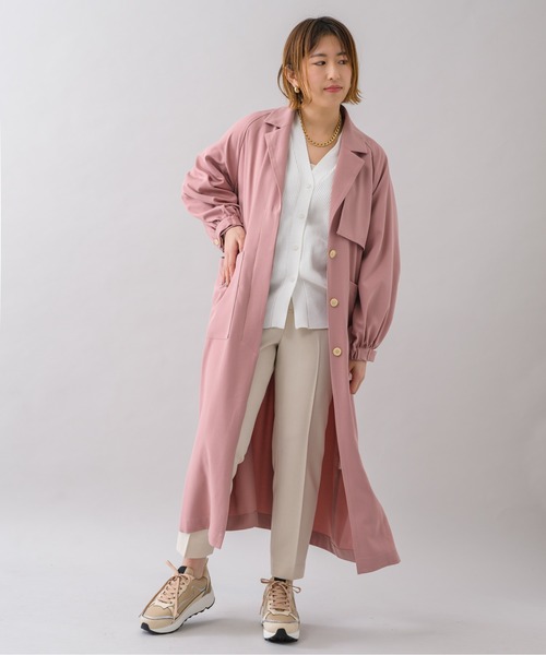 KATHARINE ROSS（キャサリンロス）の「【KATHARINE ROSS】カラーライトトレンチ（トレンチコート・レディース・ピンク/アイボリー/ミント・MEDIUM）」の13枚目の写真