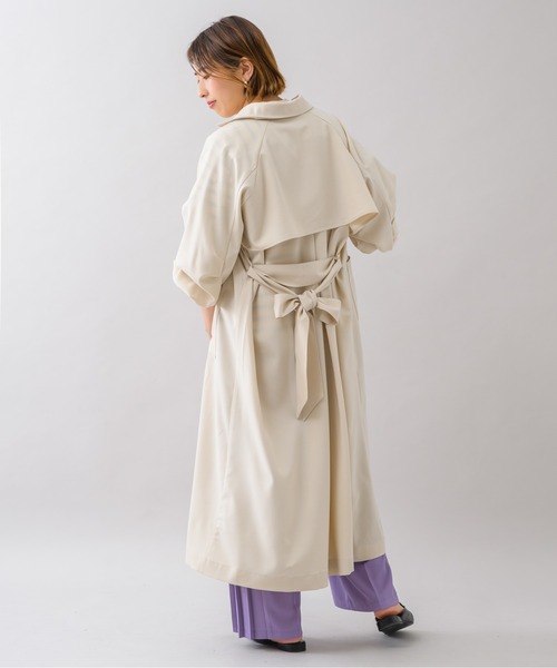 KATHARINE ROSS（キャサリンロス）の「【KATHARINE ROSS】カラーライトトレンチ（トレンチコート・レディース・ピンク/アイボリー/ミント・MEDIUM）」の17枚目の写真