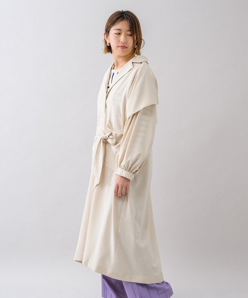 KATHARINE ROSS（キャサリンロス）の「【KATHARINE ROSS】カラーライトトレンチ（トレンチコート・レディース・ピンク/アイボリー/ミント・MEDIUM）」の8枚目の写真