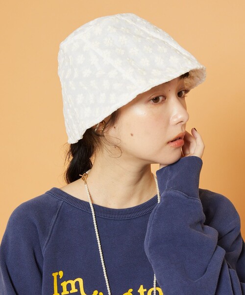 FREAK'S STORE(フリークスストア)の「レースハット(ハット・レディース・ホワイト/ブラック/ピンク・ONE SIZE)」の6枚目の写真