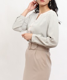 TRUDEA | 配色使いパールボタンスキッパーブラウス(シャツ/ブラウス)
