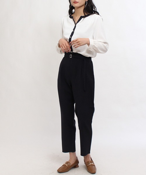 TRUDEA（トルディア）の「配色使いパールボタンスキッパーブラウス（シャツ/ブラウス・レディース・ミント/モカ/ピンクベージュ/ベージュ/ホワイト/サックスブルー・SMALL/MEDIUM/LARGE）」の11枚目の写真