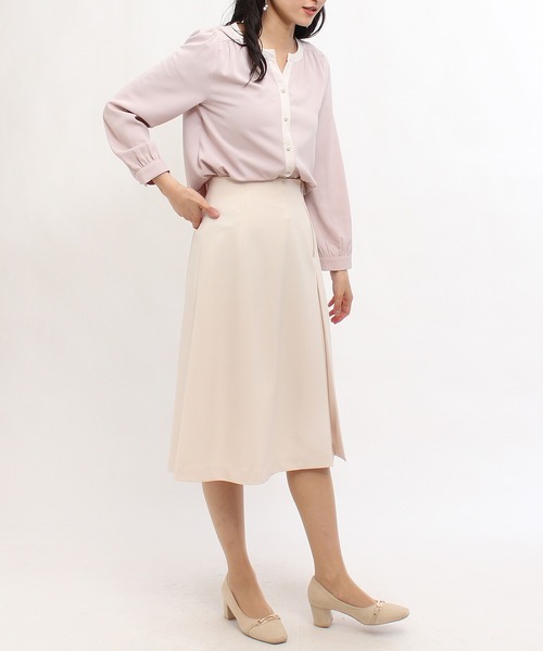 TRUDEA（トルディア）の「配色使いパールボタンスキッパーブラウス（シャツ/ブラウス・レディース・ミント/モカ/ピンクベージュ/ベージュ/ホワイト/サックスブルー・SMALL/MEDIUM/LARGE）」の18枚目の写真