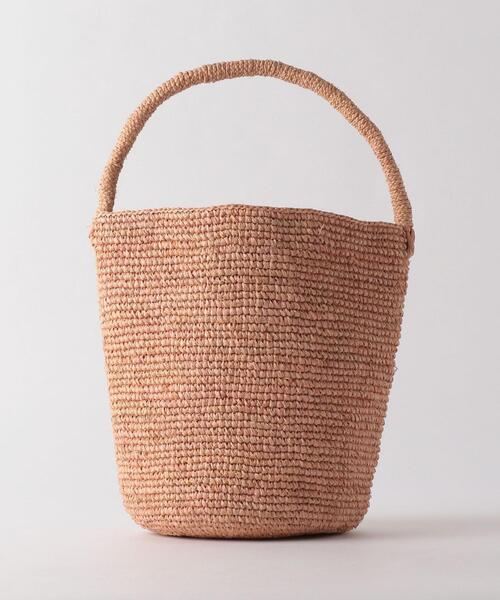 Lepidos（レピドス）の「＜MADE IN MADA＞NAIVO ラフィア バッグ（かごバッグ・レディース・モカ/ライトピンク・FREE）」の4枚目の写真