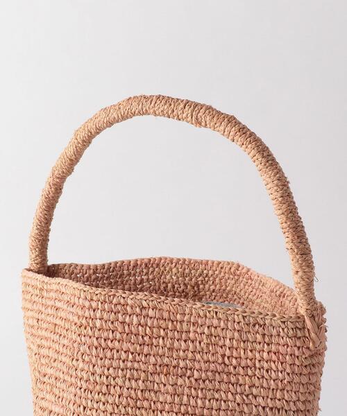 Lepidos（レピドス）の「＜MADE IN MADA＞NAIVO ラフィア バッグ（かごバッグ・レディース・モカ/ライトピンク・FREE）」の7枚目の写真
