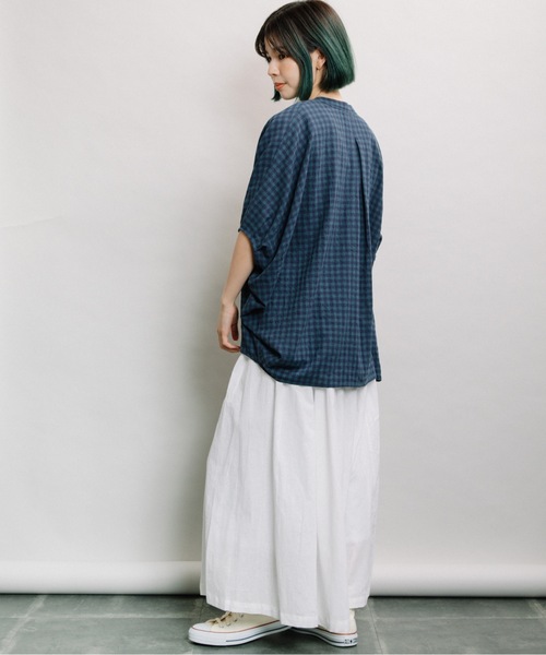 refinedworks（リファインドワークス）の「ギンガムバンザイドルマン（シャツ/ブラウス・レディース・ブラウン/グリーン/ホワイト×ブラック・FREE）」の14枚目の写真