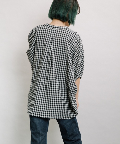 refinedworks（リファインドワークス）の「ギンガムバンザイドルマン（シャツ/ブラウス・レディース・ブラウン/グリーン/ホワイト×ブラック・FREE）」の20枚目の写真