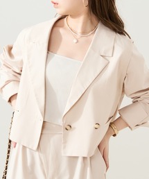 Chico | ショート丈袖取り外しダブルテーラードジャケット(テーラードジャケット)