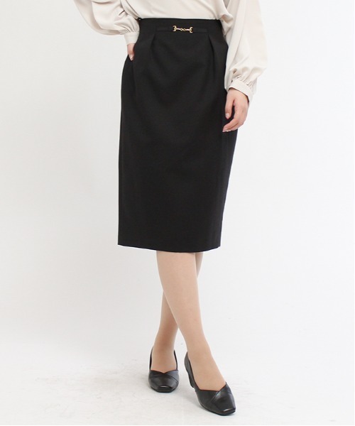 TRUDEA(トルディア)の「ビット使いタイトスカート(スカート・レディース・モカ/ブラック/ミント・LARGE/SMALL/MEDIUM)」の12枚目の写真