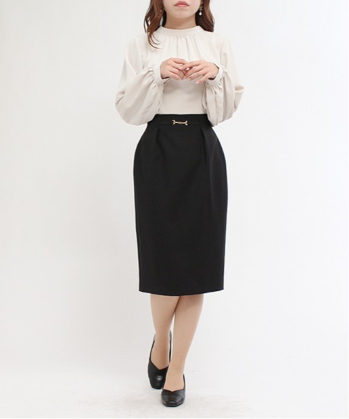 TRUDEA(トルディア)の「ビット使いタイトスカート(スカート・レディース・モカ/ブラック/ミント・LARGE/SMALL/MEDIUM)」の13枚目の写真