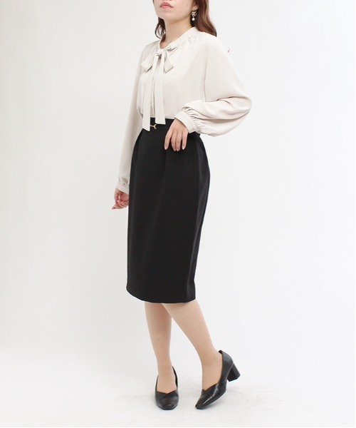 TRUDEA(トルディア)の「ビット使いタイトスカート(スカート・レディース・モカ/ブラック/ミント・LARGE/SMALL/MEDIUM)」の14枚目の写真
