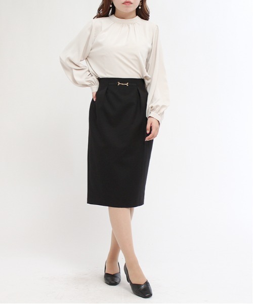 TRUDEA(トルディア)の「ビット使いタイトスカート(スカート・レディース・モカ/ブラック/ミント・LARGE/SMALL/MEDIUM)」の16枚目の写真